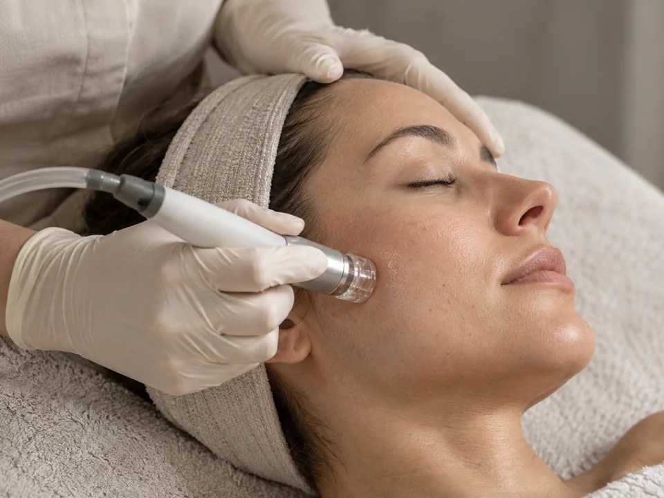 Hydrafacial tretman lica — ilustrativni prikaz